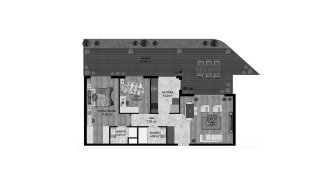 Apartment floor plan, 2 bedrooms in Coolest No. 11008