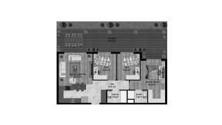 Apartment floor plan, 3 bedrooms in Coolest No. 11009